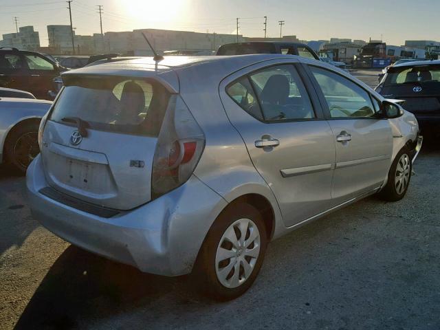 JTDKDTB33C1512274 - 2012 TOYOTA PRIUS C SILVER photo 4