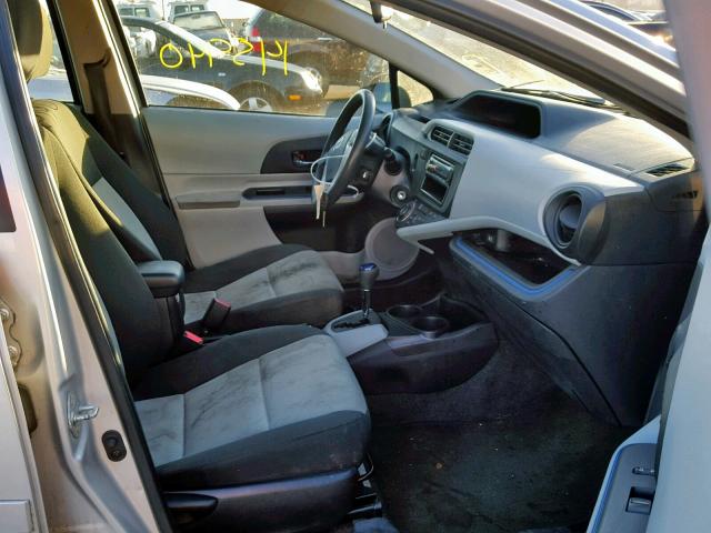 JTDKDTB33C1512274 - 2012 TOYOTA PRIUS C SILVER photo 5