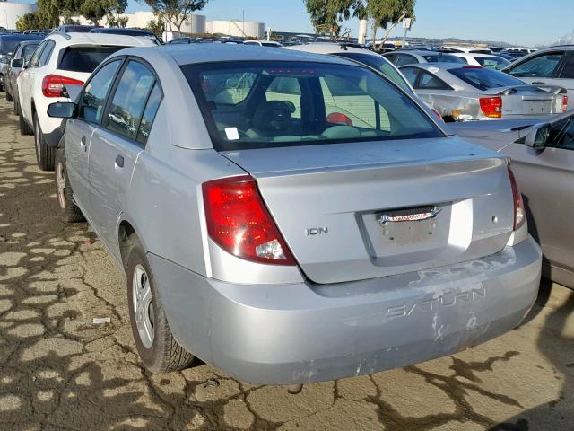 1G8AG52F33Z141489 - 2003 SATURN ION LEVEL SILVER photo 3