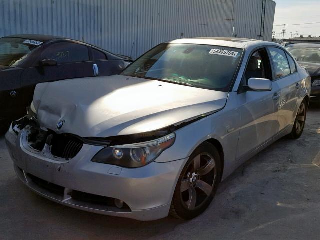 WBANE53527CK92980 - 2007 BMW 525 I SILVER photo 2