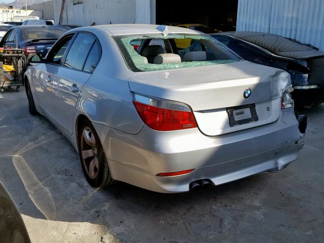 WBANE53527CK92980 - 2007 BMW 525 I SILVER photo 3