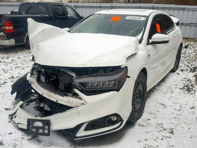 19UUB3F64JA802850 - 2018 ACURA TLX TECH+A WHITE photo 2