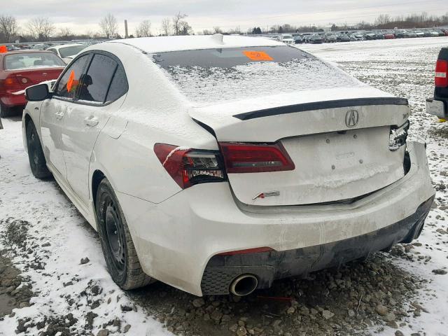 19UUB3F64JA802850 - 2018 ACURA TLX TECH+A WHITE photo 3