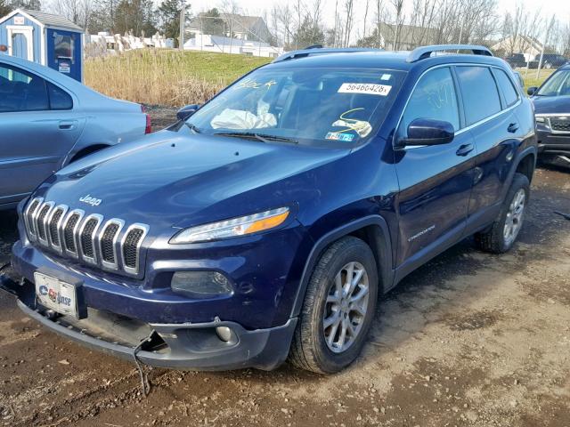 1C4PJMCB0GW181964 - 2016 JEEP CHEROKEE L BLUE photo 2