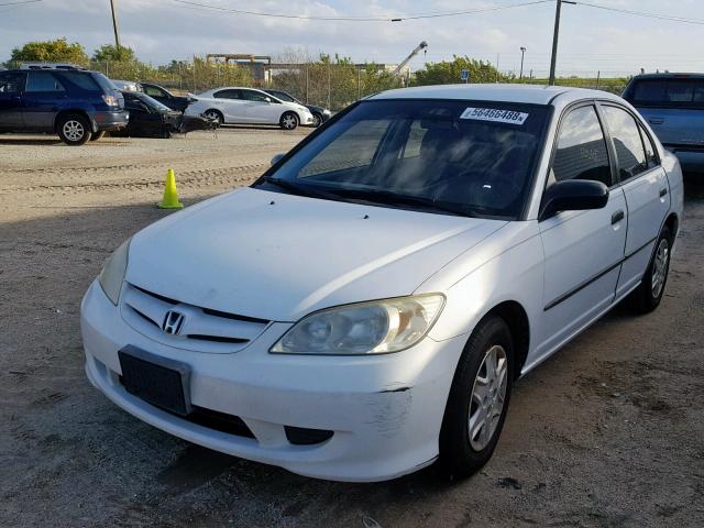 2HGES16384H611372 - 2004 HONDA CIVIC DX V WHITE photo 2