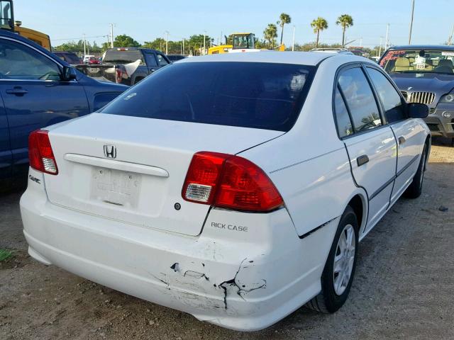 2HGES16384H611372 - 2004 HONDA CIVIC DX V WHITE photo 4