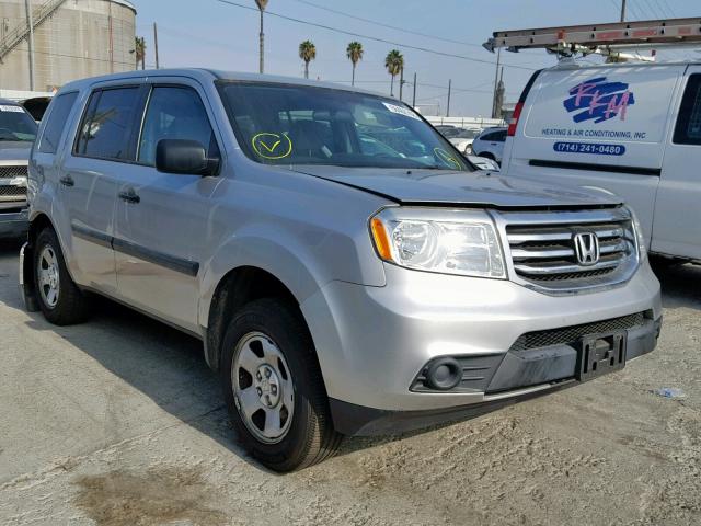 5FNYF4H29EB033781 - 2014 HONDA PILOT LX GRAY photo 1