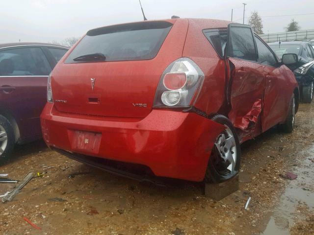 5Y2SP67839Z454173 - 2009 PONTIAC VIBE RED photo 4