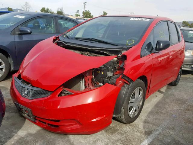 JHMGE8H24AC038205 - 2010 HONDA FIT RED photo 2