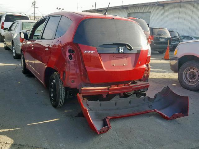 JHMGE8H24AC038205 - 2010 HONDA FIT RED photo 3