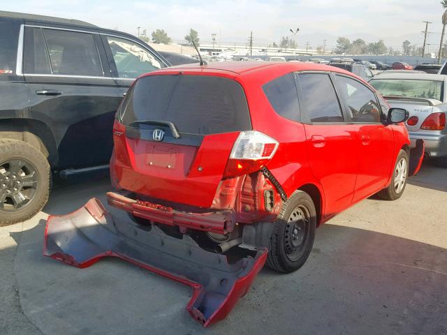 JHMGE8H24AC038205 - 2010 HONDA FIT RED photo 4