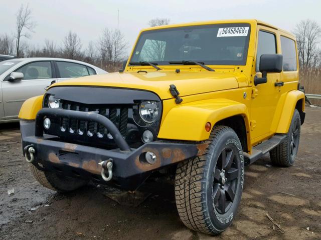 1C4AJWBG7FL617546 - 2015 JEEP WRANGLER S YELLOW photo 2