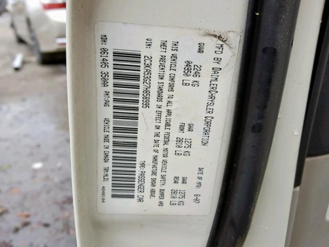 2C3KA53G27H858995 - 2007 CHRYSLER 300 TOURIN WHITE photo 10