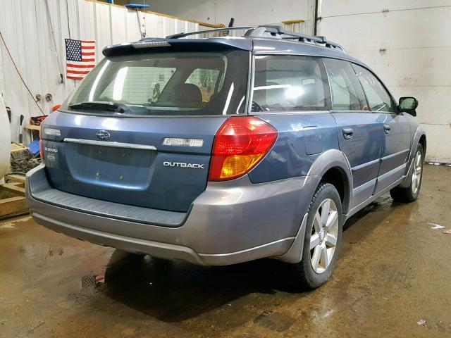 4S4BP61C767358515 - 2006 SUBARU LEGACY OUT BLUE photo 4