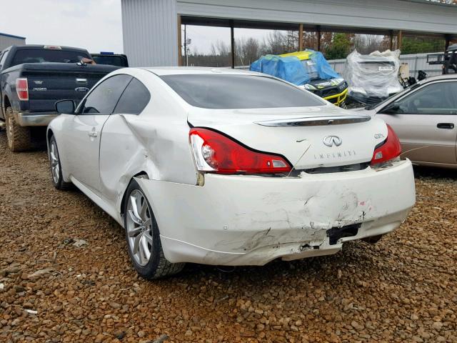 JN1CV6EL3BM261299 - 2011 INFINITI G37 WHITE photo 3