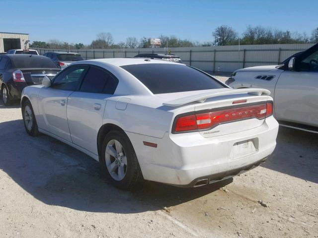 2C3CDXHG7CH303809 - 2012 DODGE CHARGER SX WHITE photo 3