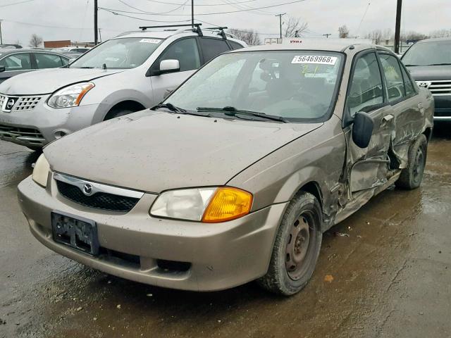 JM1BJ2225Y0199381 - 2000 MAZDA PROTEGE DX TAN photo 2