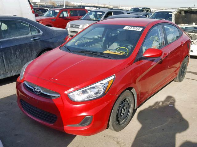 KMHCT4AE1GU071468 - 2016 HYUNDAI ACCENT SE RED photo 2