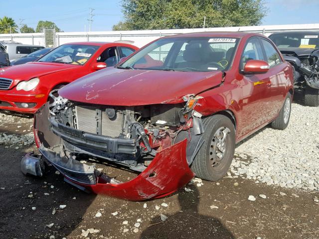 KNAFU4A20A5202991 - 2010 KIA FORTE EX RED photo 2