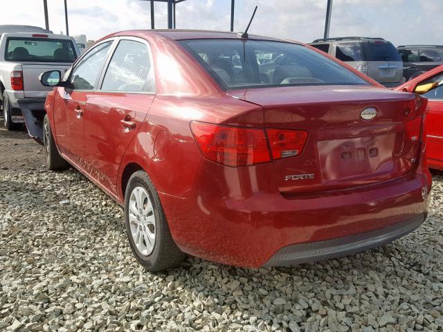 KNAFU4A20A5202991 - 2010 KIA FORTE EX RED photo 3