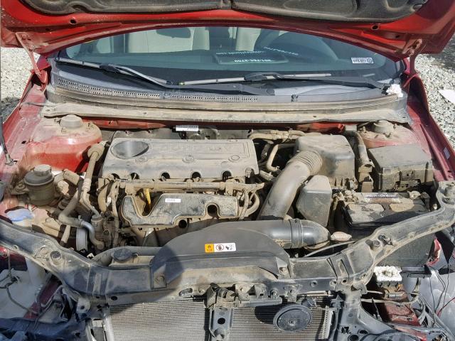 KNAFU4A20A5202991 - 2010 KIA FORTE EX RED photo 7