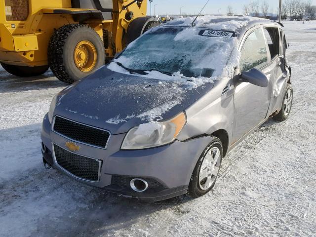 KL1TV65E69B336735 - 2009 CHEVROLET AVEO LS GRAY photo 2
