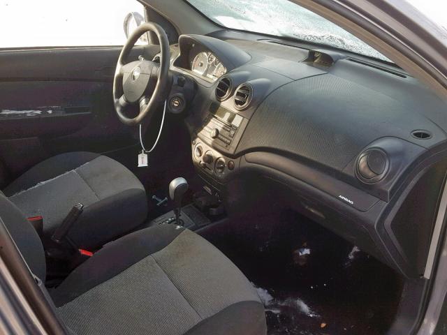 KL1TV65E69B336735 - 2009 CHEVROLET AVEO LS GRAY photo 5