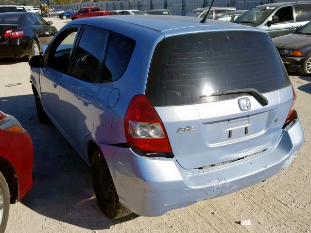 JHMGD38458S031402 - 2008 HONDA FIT BLUE photo 3