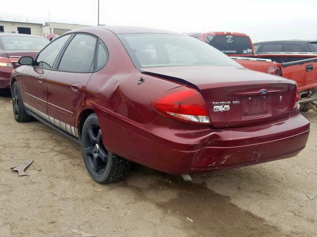 1FAFP56U47A152595 - 2007 FORD TAURUS SEL RED photo 3