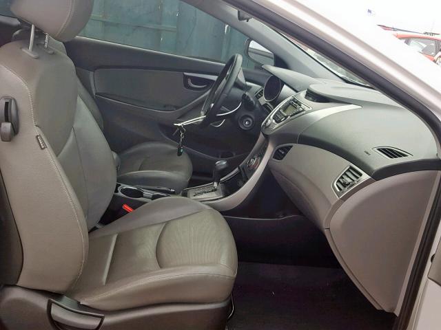 KMHDH6AEXDU009001 - 2013 HYUNDAI ELANTRA CO WHITE photo 5