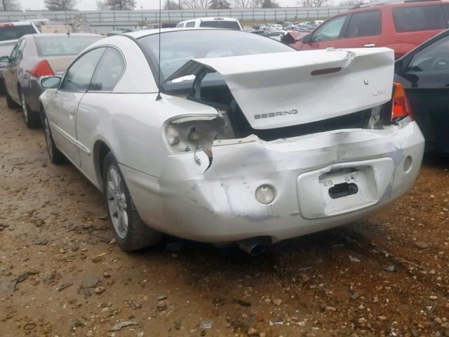 4C3AG52H81E108924 - 2001 CHRYSLER SEBRING LX WHITE photo 3