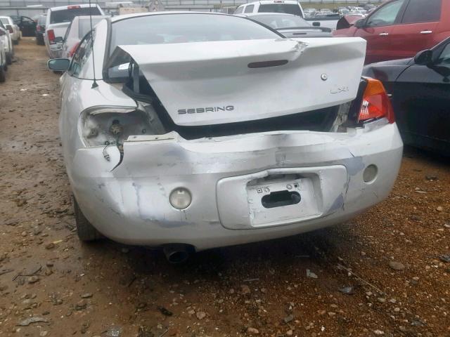 4C3AG52H81E108924 - 2001 CHRYSLER SEBRING LX WHITE photo 9