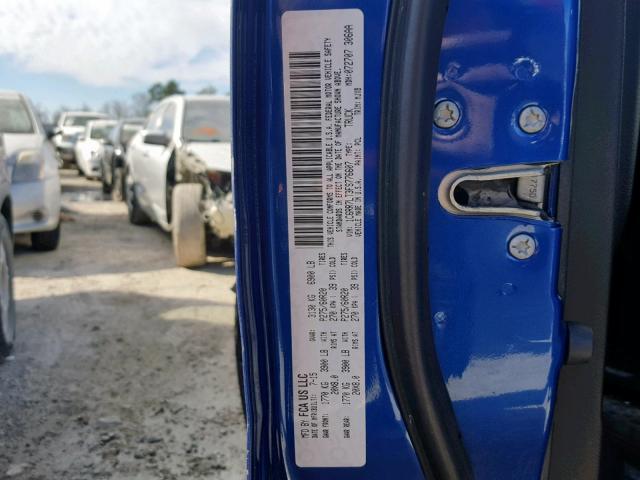 1C6RR7LT3FS776607 - 2015 RAM 1500 SLT BLUE photo 10