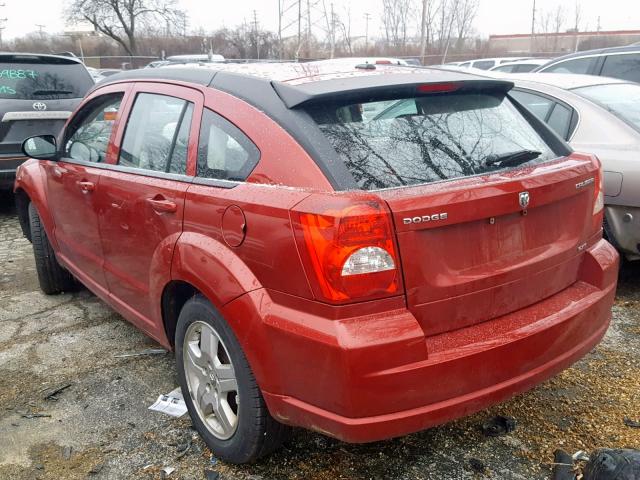 1B3HB48A49D200579 - 2009 DODGE CALIBER SX RED photo 3