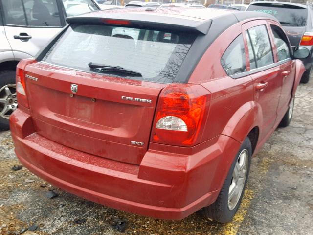 1B3HB48A49D200579 - 2009 DODGE CALIBER SX RED photo 4