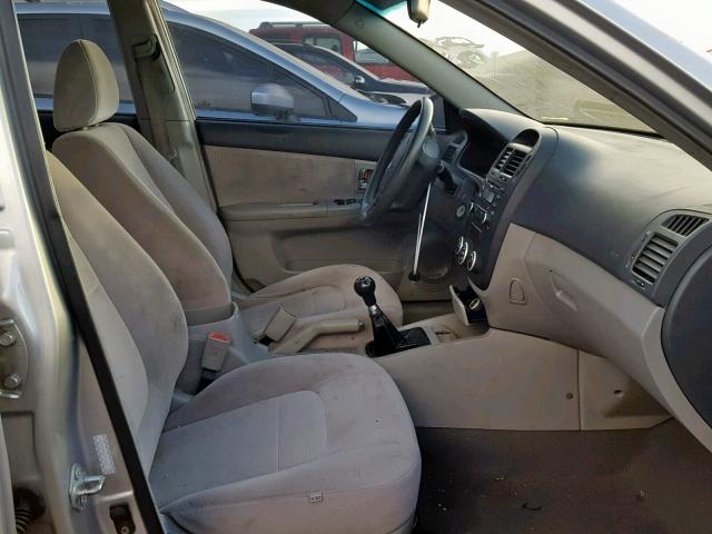 KNAFE121175474380 - 2007 KIA SPECTRA EX SILVER photo 5