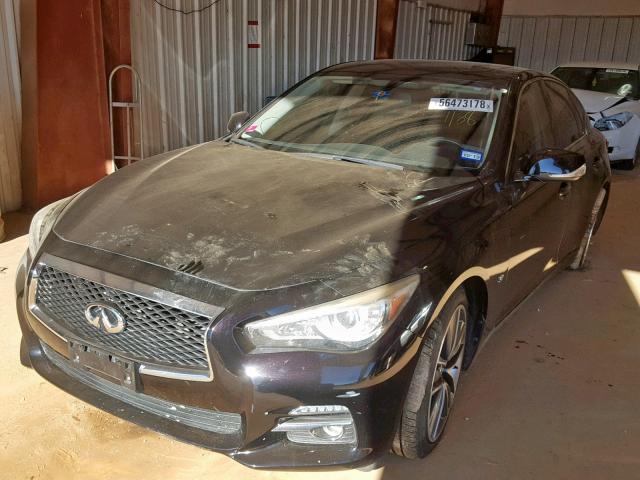 JN1BV7AR1EM681188 - 2014 INFINITI Q50 BASE BLACK photo 2