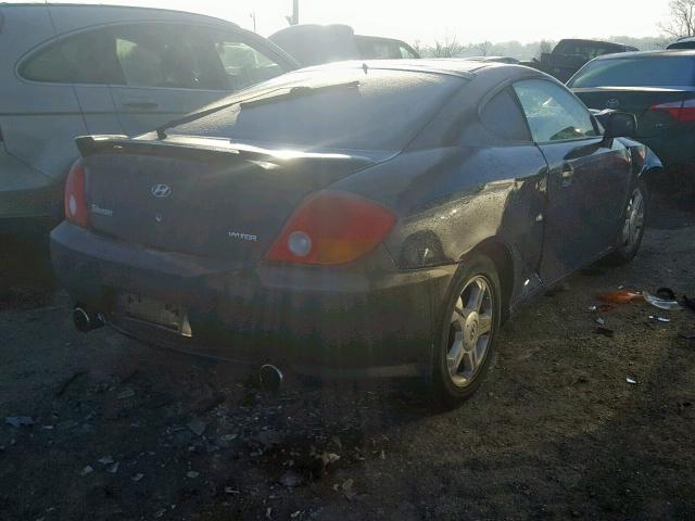 KMHHM65D03U068538 - 2003 HYUNDAI TIBURON BLACK photo 4