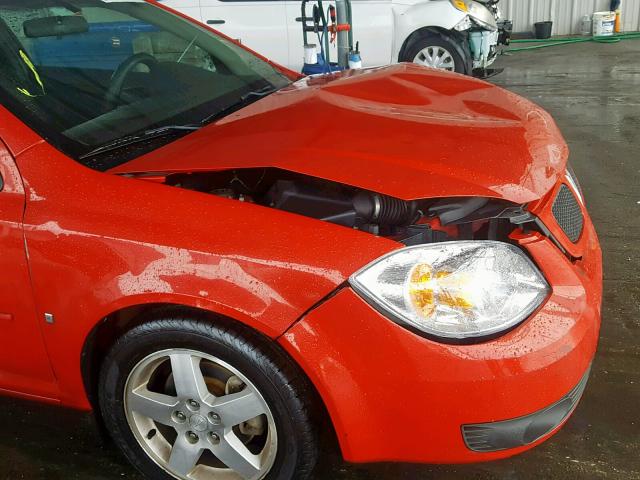 1G2AL15F877173088 - 2007 PONTIAC G5 RED photo 9