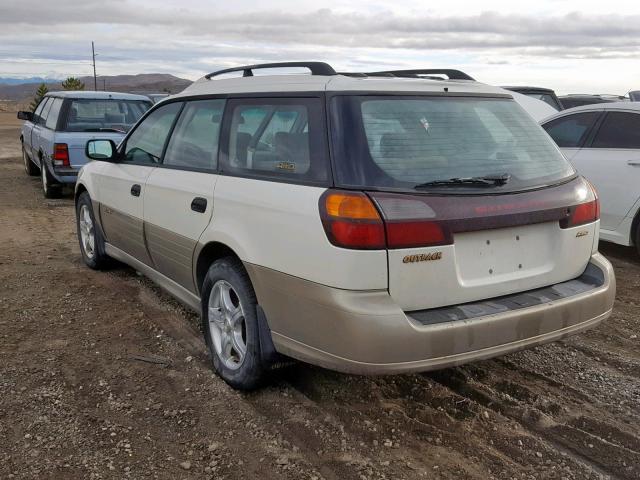 4S3BH675127632943 - 2002 SUBARU LEGACY OUT WHITE photo 3