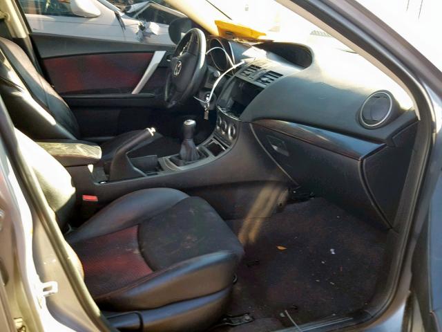 JM1BL1K47B1436007 - 2011 MAZDA SPEED 3 GRAY photo 5