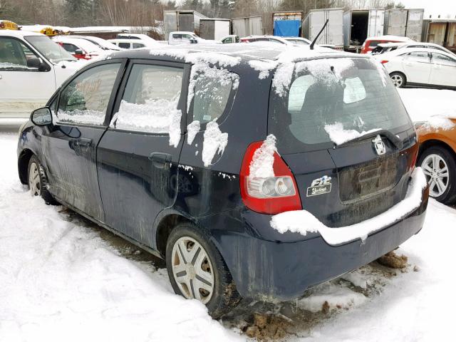 JHMGD37408S008370 - 2008 HONDA FIT BLACK photo 3