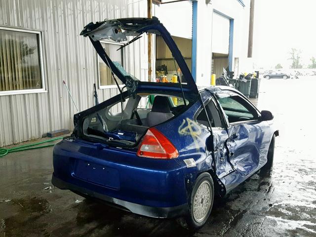 JHMZE13761T000171 - 2001 HONDA INSIGHT BLUE photo 4