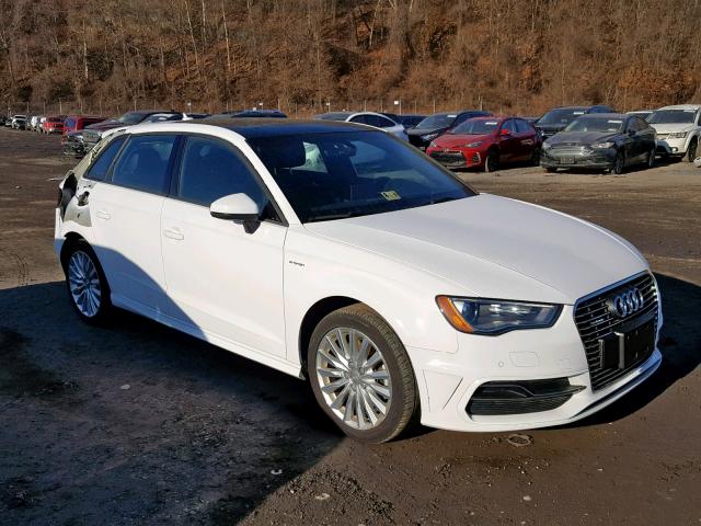 WAUUPBFF0GA160725 - 2016 AUDI A3 E-TRON WHITE photo 1