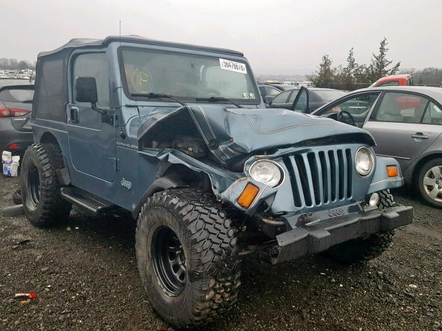 1J4FY29P0WP708466 - 1998 JEEP WRANGLER / BLUE photo 1