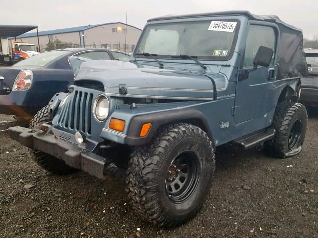 1J4FY29P0WP708466 - 1998 JEEP WRANGLER / BLUE photo 2