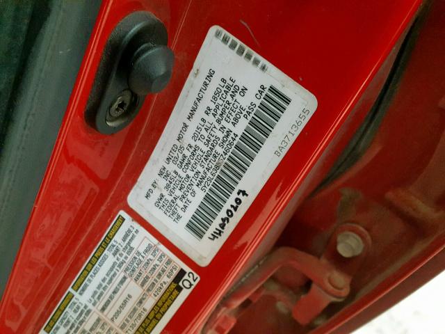 5Y2SL63885Z460644 - 2005 PONTIAC VIBE RED photo 10