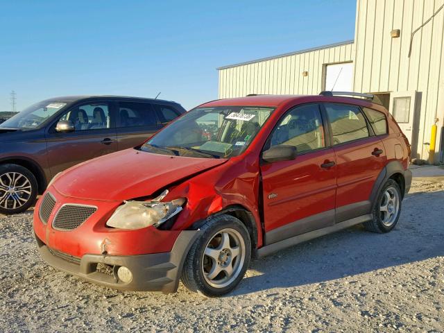 5Y2SL63885Z460644 - 2005 PONTIAC VIBE RED photo 2