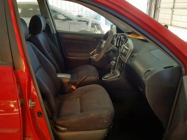 5Y2SL63885Z460644 - 2005 PONTIAC VIBE RED photo 5