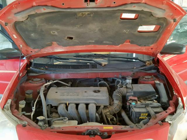 5Y2SL63885Z460644 - 2005 PONTIAC VIBE RED photo 7